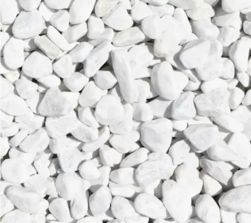 Galet de marbre blanc
