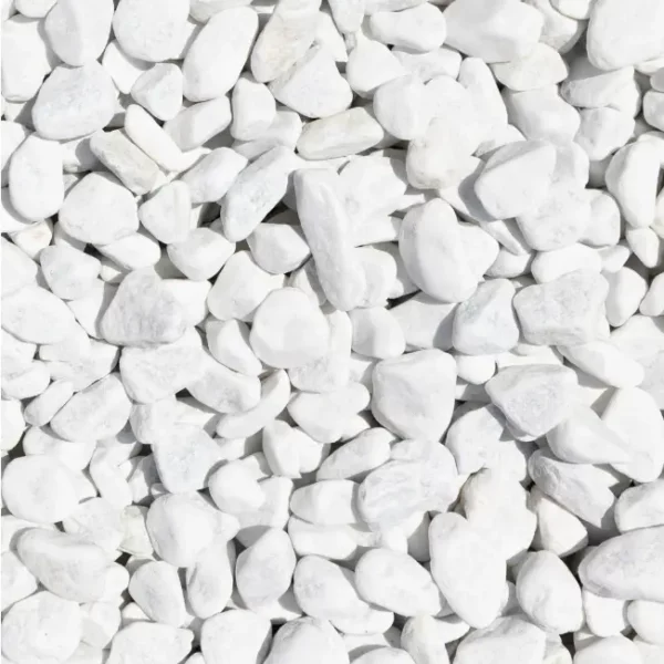 Galet de marbre blanc