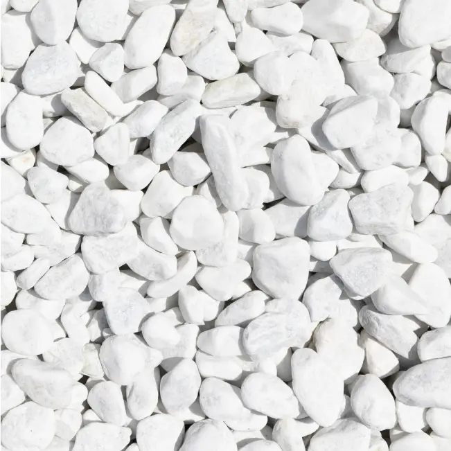 Galet de marbre blanc