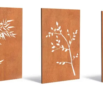 Panneau corten avec motifs